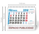Calendario sobremesa Wire-O pequeño 14,8 cm