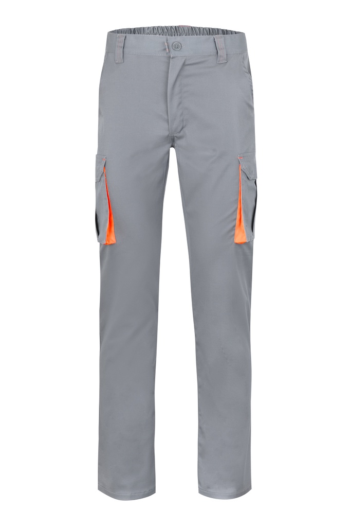 [103024S_34_08/16] 103024S Pantalón Stretch Bicolor (_34, 08/16-GRIS/NARANJA)