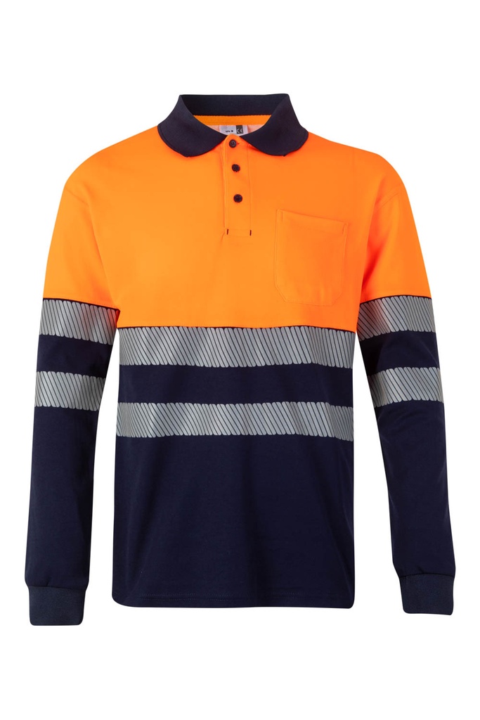 305525 Polo Algodón Bicolor Ml Rs