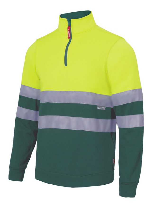 305701 Sudadera Bicolor Cremallera Av