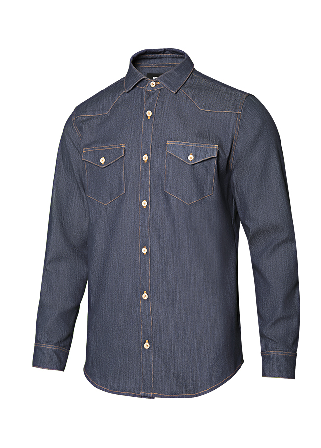 [405006S_S_63] 405006S Camisa Denim Ml Hombre (_S)