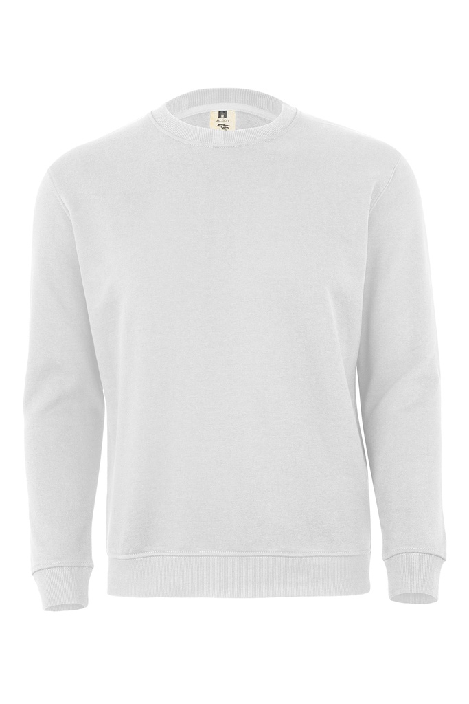 [MK620V_S_100] MK620V Sudadera Cuello Redondo (_S, 100-WHITE)