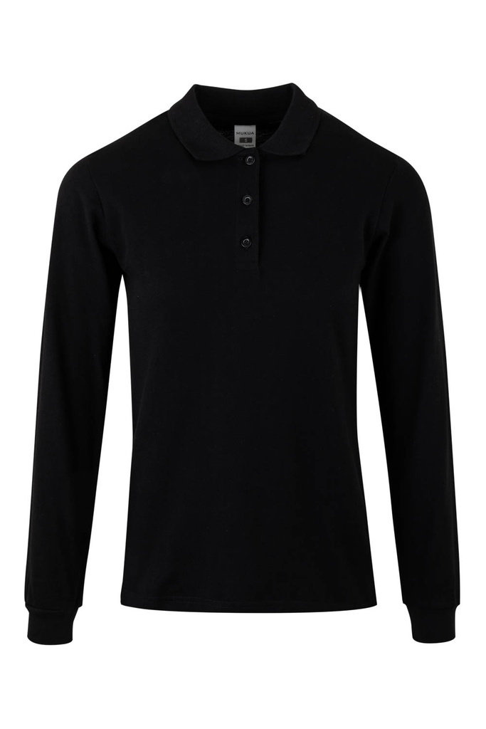 [PL200WC_S_200] PL200WC Polo Manga Larga Mujer (_S, 200-BLACK)