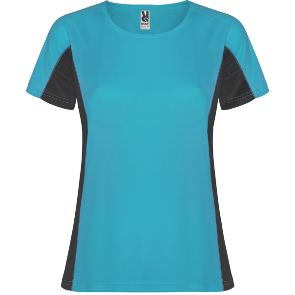 [CA6648011246] Camiseta Shanghai Woman (1246 - Turquesa/Plomo Oscuro, S)