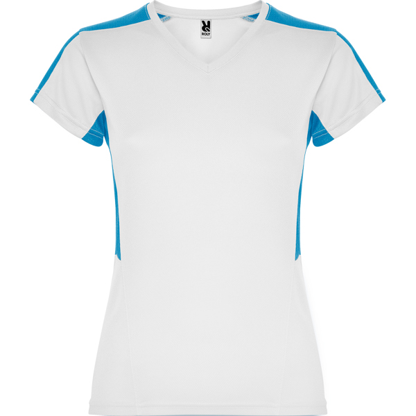 [CA6657010112] Camiseta Suzuka (0112 - Blanco/Turquesa, S)