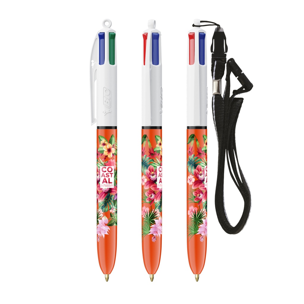 [3460001111] Bolígrafo BIC® 4 Colores Fino con cordón