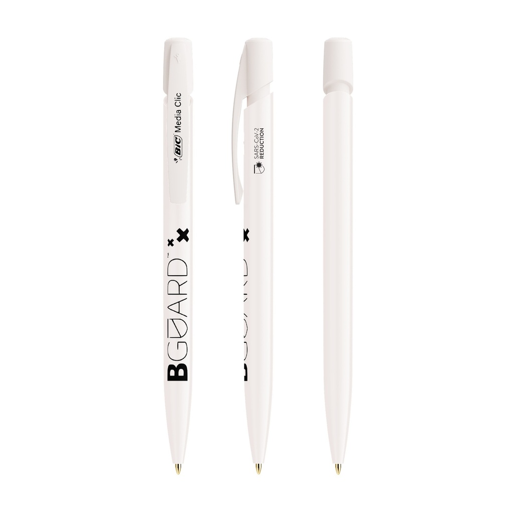 [3460001E27] BIC® Media Clic BGUARD™ Antimicrobial Ecolutions® SARS logo