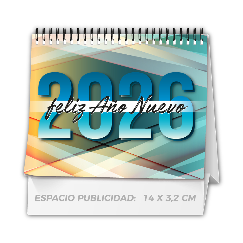 [CW400] Calendario sobremesa wire-O maxi 16,5 cm. Bilingüe.