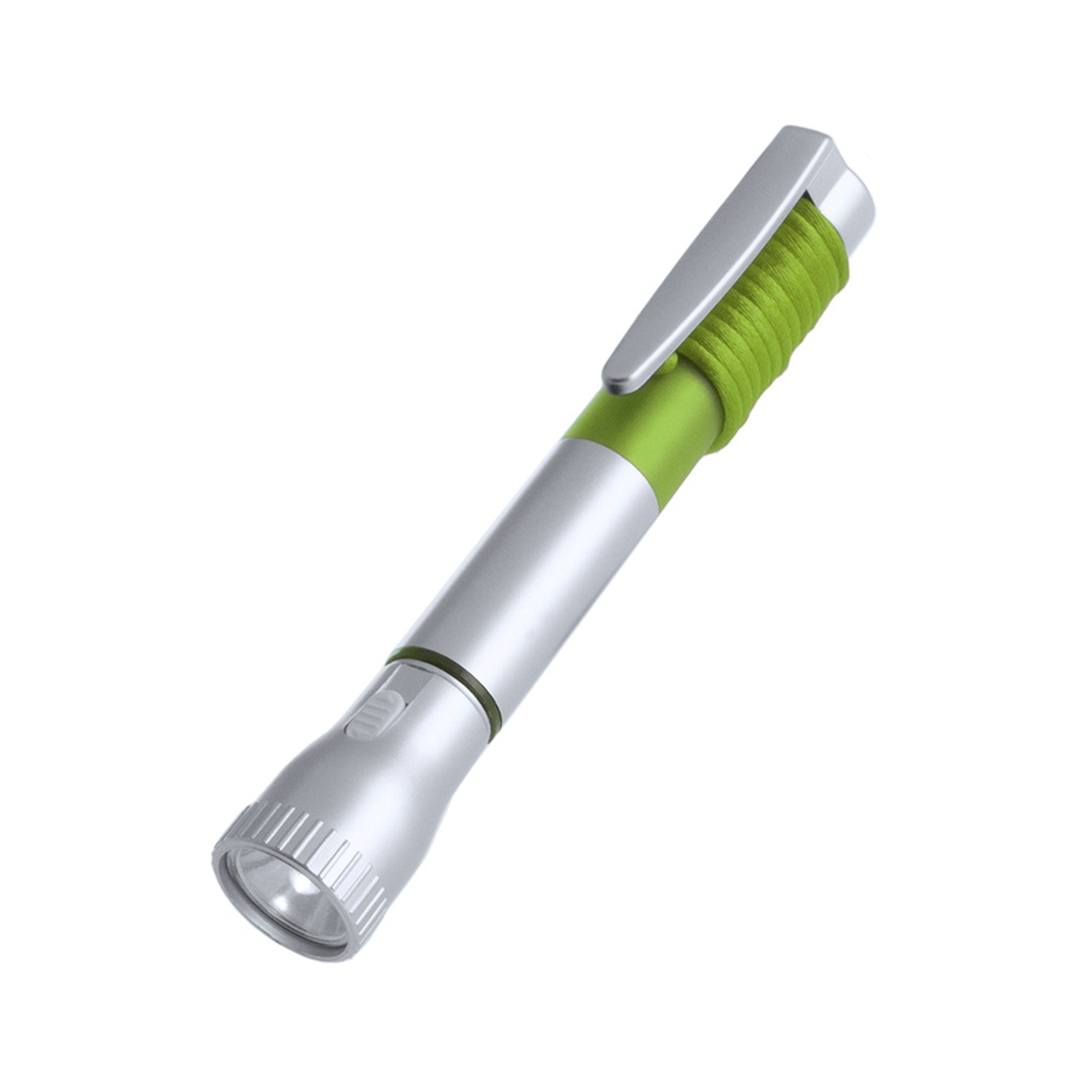 [4524VECS/T] Bolígrafo Linterna Mustap (VEC - VERDE CLARO)