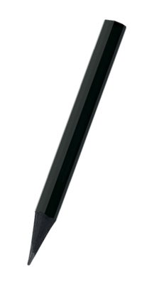 Lapiz Lamic Mini Madera Negra Sin Goma Hexagonal 