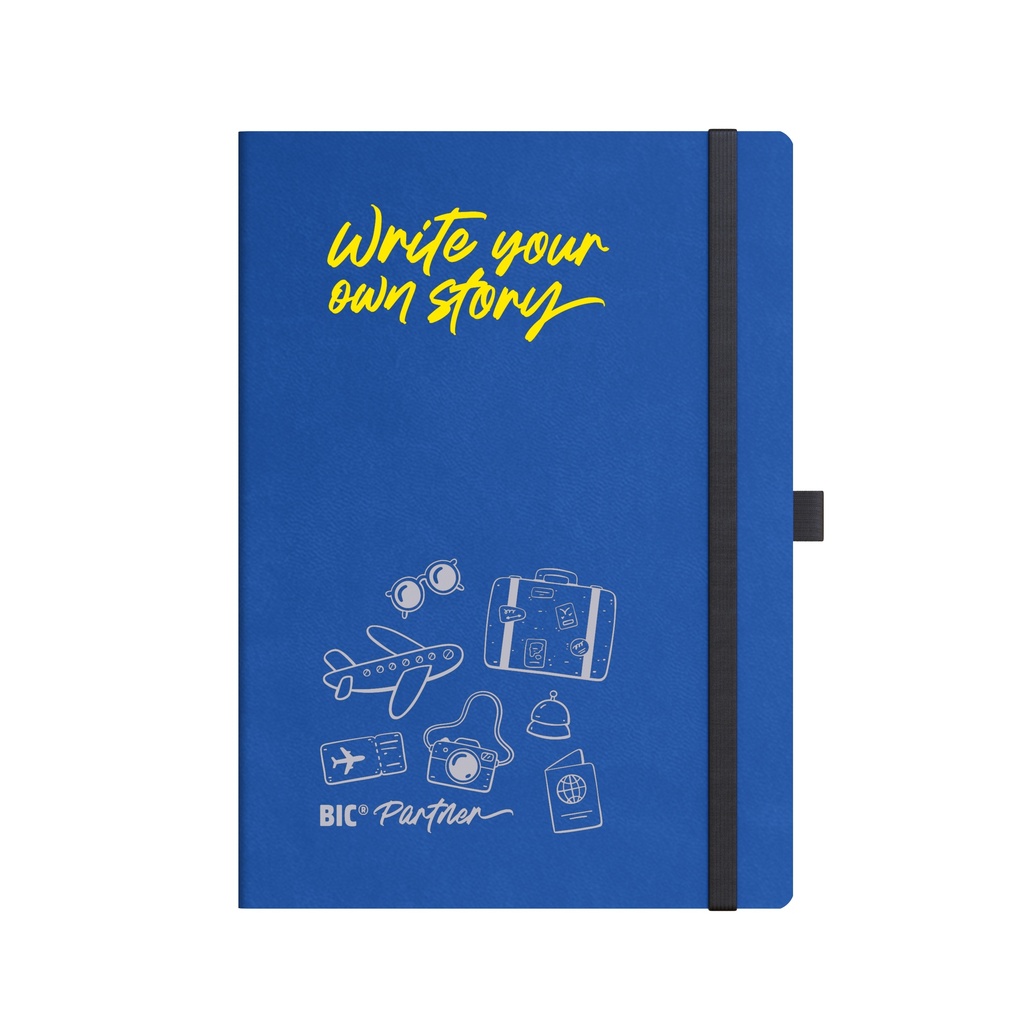 BIC® Partner A5 Flex Cover (Color-Papel Rayado Negro-02L-Opaco)