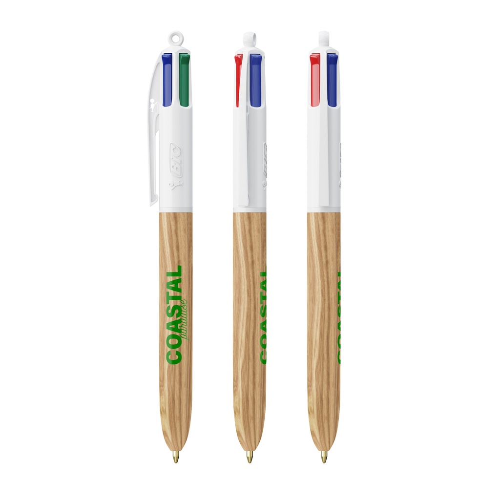 Bolígrafo BIC® 4 Colores Estilo Madera (Color-Negro - madera natural-02/6AW-Opaco)