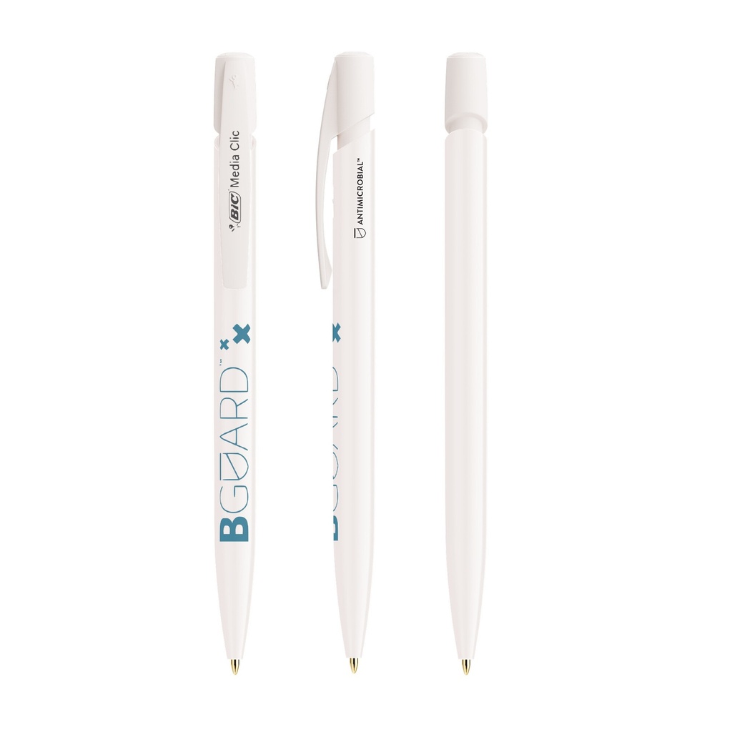 BIC® Media Clic BGUARD™ Antimicrobial™ Eco.® bp Anti. Logo (Clip-Bguard Blanco-1Bg-Pulido)
