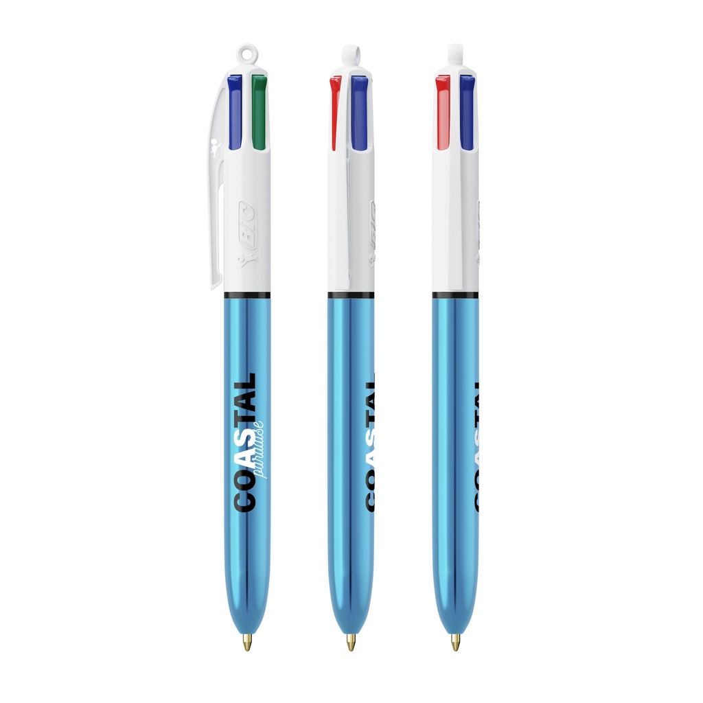 Bolígrafo BIC® 4 Colores Brillo (Color-Blanco/Plata Metalizado-01/75-Opaco)