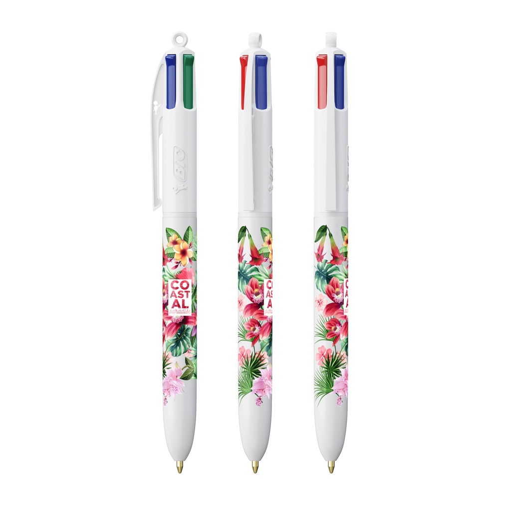 Bolígrafo BIC® 4 Colores (Color-Blanco/Amarillo-01/12-Opaco)