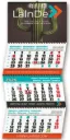 Calendario pared faldilla 3 meses vista con publicidad entre faldillas personalizado  ****SOPORTE IMPRESO PRUEBA****