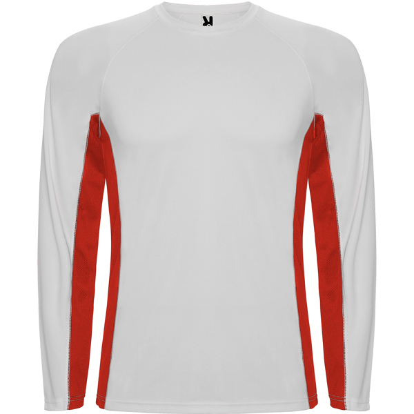 [CA6670010160] Camiseta Shanghai L/S (0160 - Blanco/Rojo, S)
