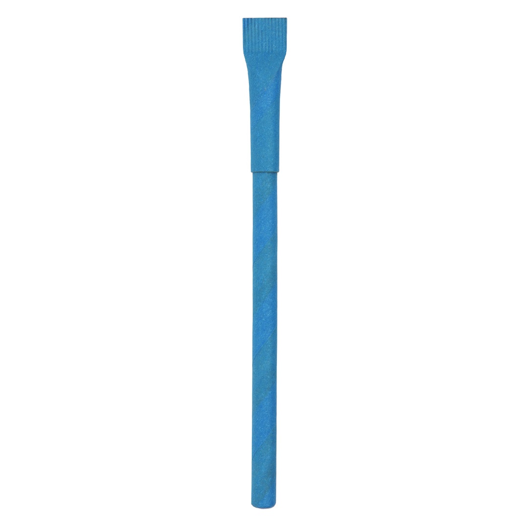 [FL24C] Boligrafo Cartón Reciclado Flaut (C-Cyan)