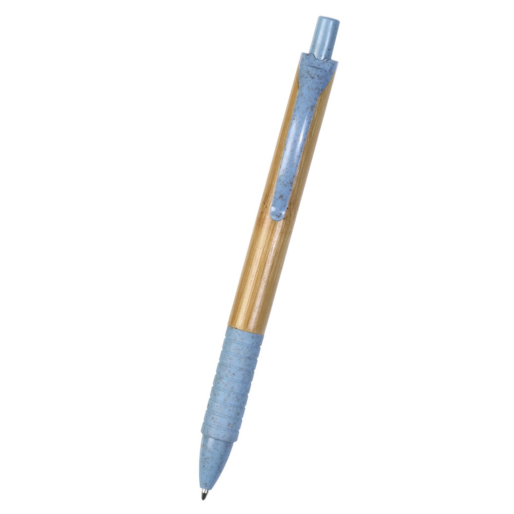 [EC13C] Boligrafo Econatur Bambú/Caña De Trigo/Abs (C-Cyan)
