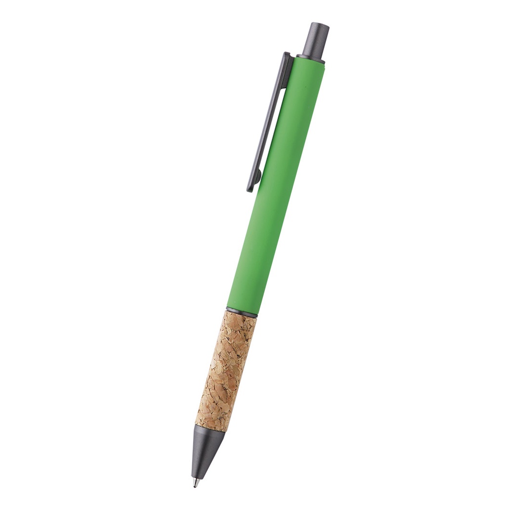 [SH19GI] Bolígrafo Plástico Acabado Gomoso Shuber (GI-Verde claro)