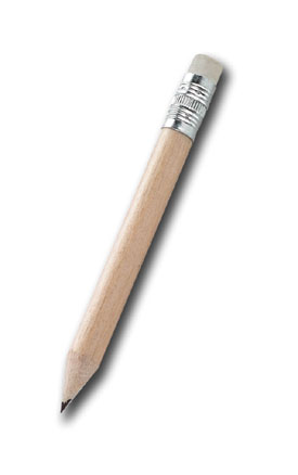 [LA37N] Lapiz Labura Mini Con Goma Redondo (N-Natural)