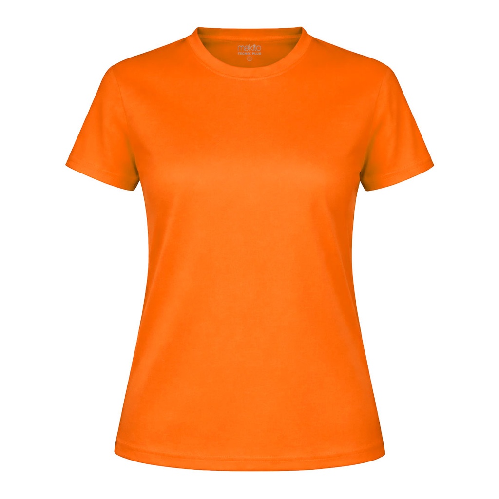 [4186NARAS] Camiseta Mujer Tecnic Plus (NARA - NARANJA, S)