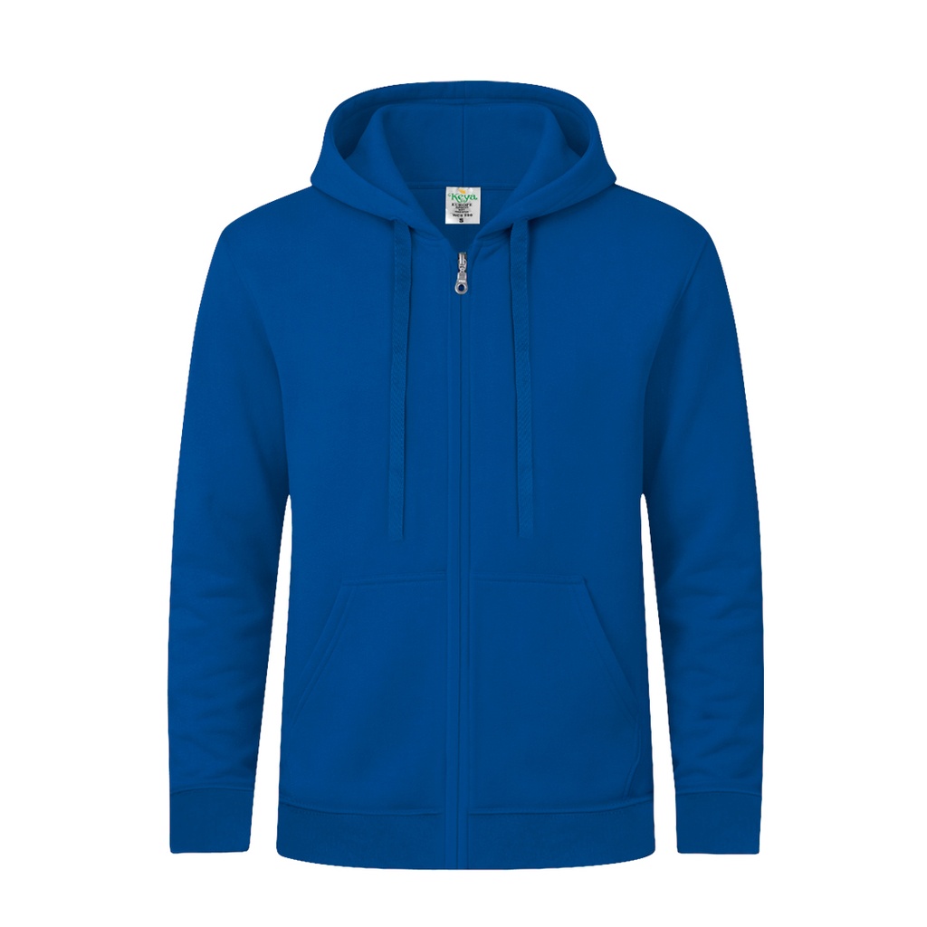 [5866AZULS] Sudadera Adulto Capucha + Cremallera "keya" SWZ280 (AZUL - AZUL, S)