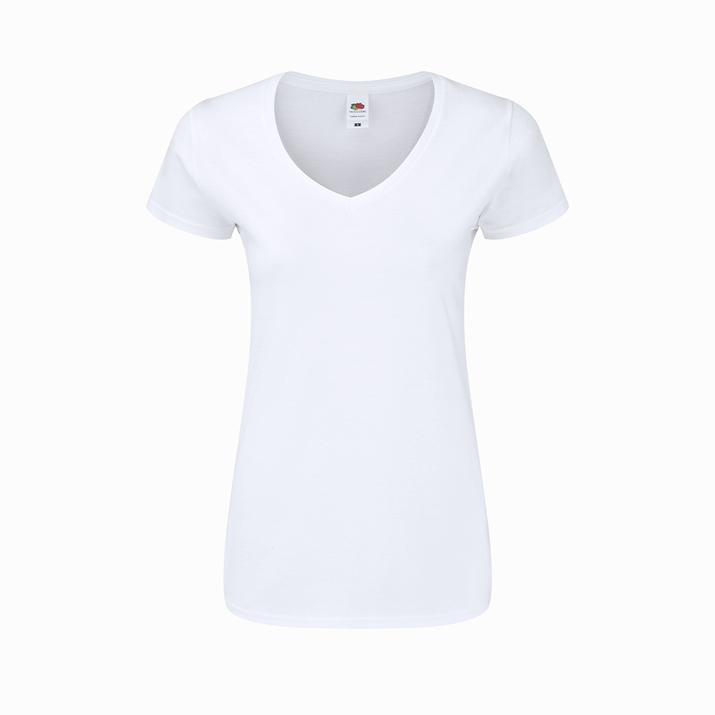 [1319BLAXS] Camiseta Mujer Blanca Iconic V-Neck (XS)
