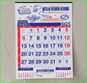 [CM13.435] Calendario comercial 13 hojas comercial 43,5 cm. de edición. (Envarillado, Negro)