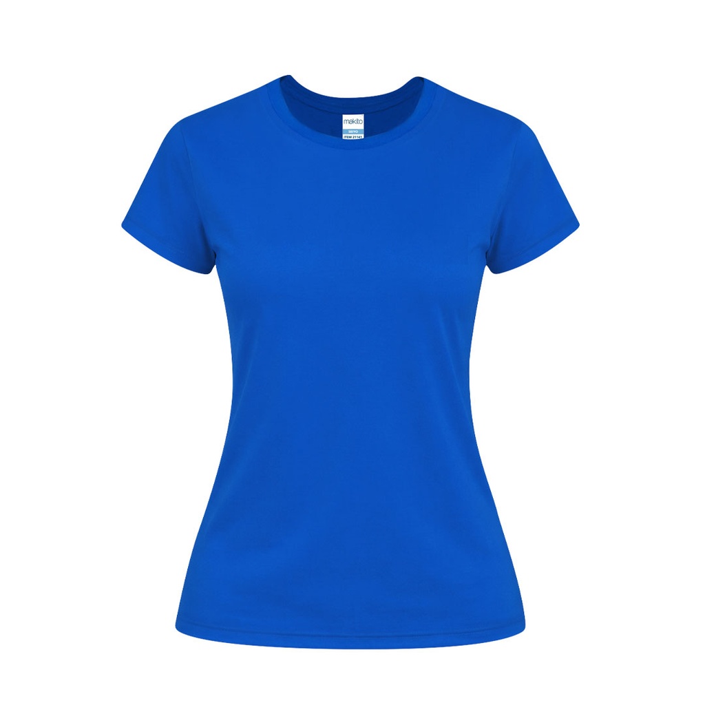 [21141AZULS] Camiseta Mujer Color Seiyo (AZUL - AZUL, S)