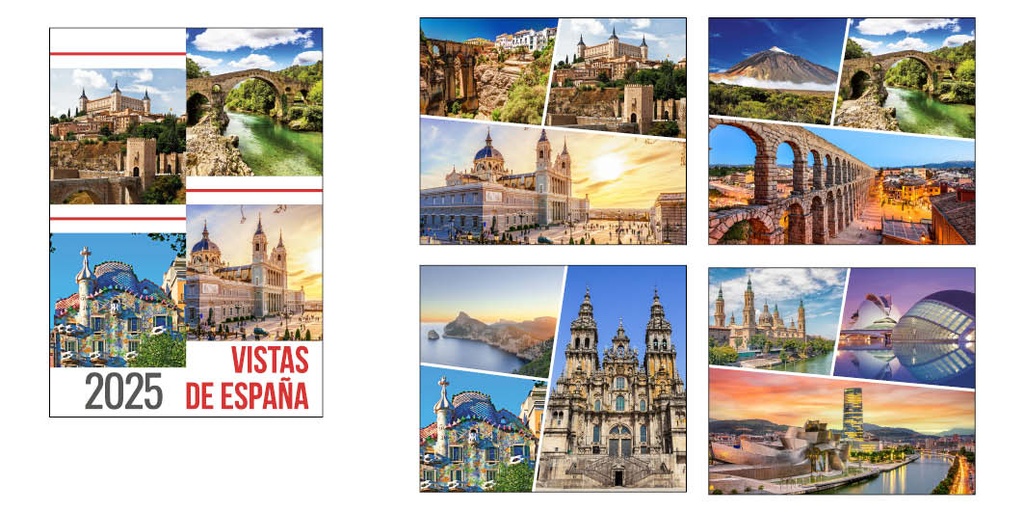 [TM226] Calendario trimestral 33,5 cm. de edición. (Cat. 2 Paisajes España (Castellano))