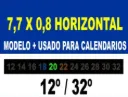 Termómetro autoadhesivo horizontal 7,7x0,8 cm. Rango de temperatura de 12 a 32 grados. 