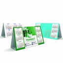 Calendario sobremesa semestral PVC 400 micras 22 cm. Personalizado.