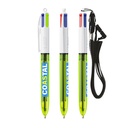 Bolígrafo BIC® 4 Colores Fluo con cordón
