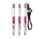 Bolígrafo BIC® 4 Colours® Bicolor + lanyard