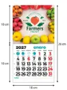 Calendario nevera iman 10 cm. personalizado